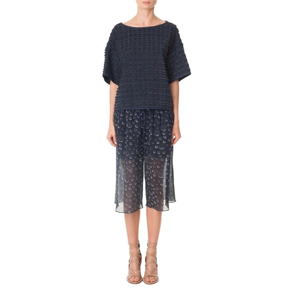 tibi  shidori dot relaxed silk cotton culottes - Picture 8 of 8
